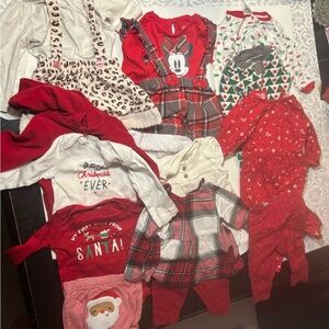 Baby Lot 15 ea Christmas Bodysuit, pants, shirt, skirts 3-6 month & 6 month